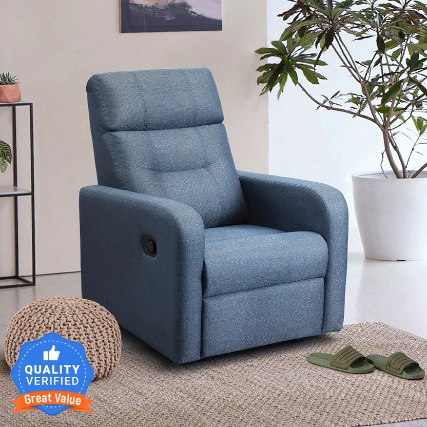 Sleepyhead RX3 Fabric Manual Recliner (Finish Color - Ocean Blue,...more
