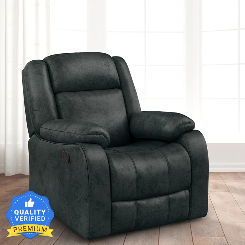 DUROFLEX Single Seater Avalon Suede Fabric Manual Recliner (Finis...more