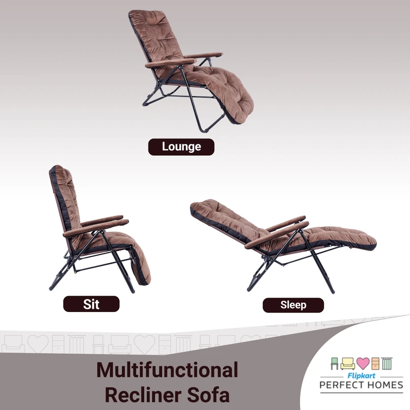 Flipkart Perfect Homes Fabric Manual Recliner (Finish Color - Bro...more