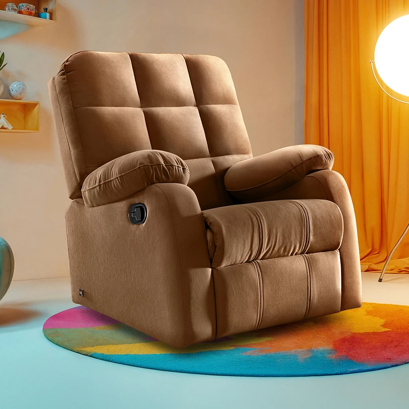 Recliners Sleepyhead Fabric Manual Recliner (Finish Color - Cocoa Brown, DI...more
