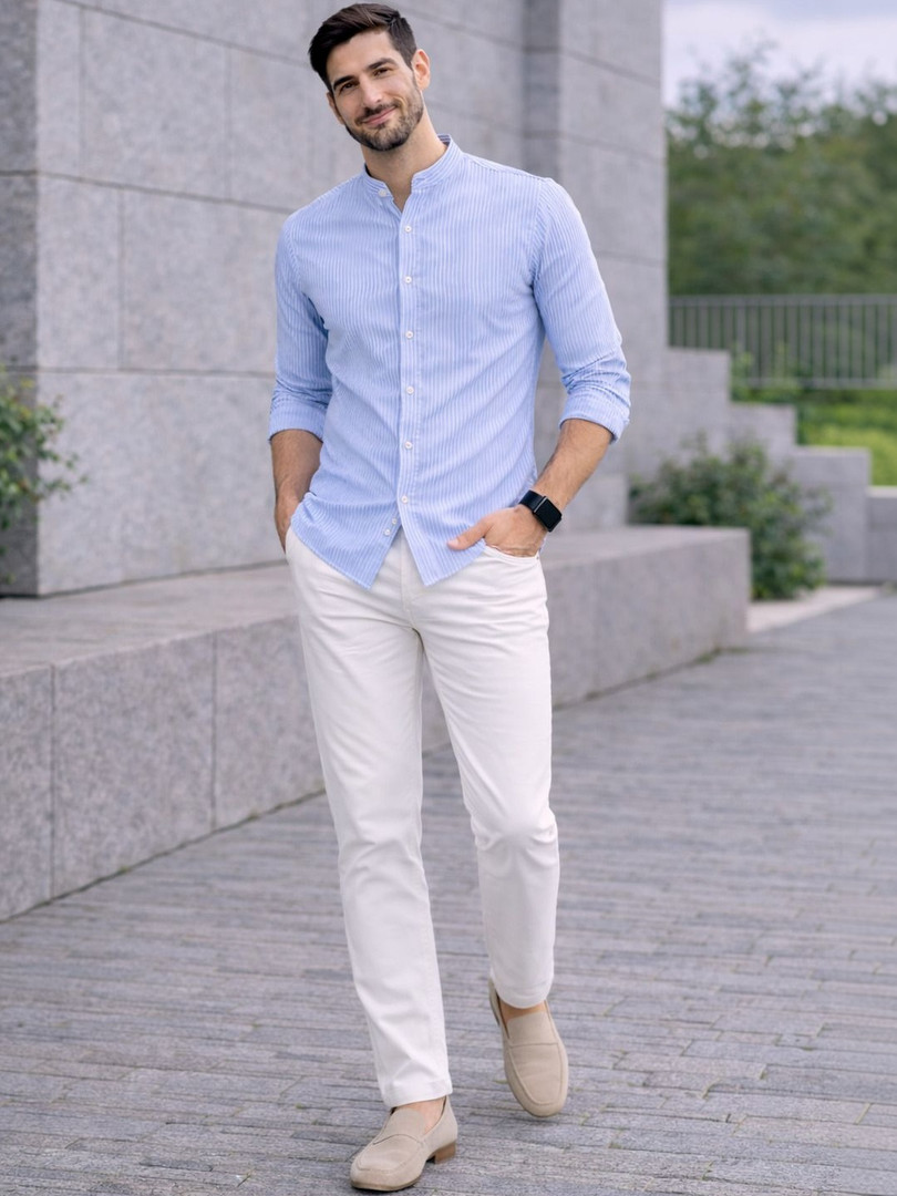 HERE&NOW Men Comfort Striped Casual Shirt