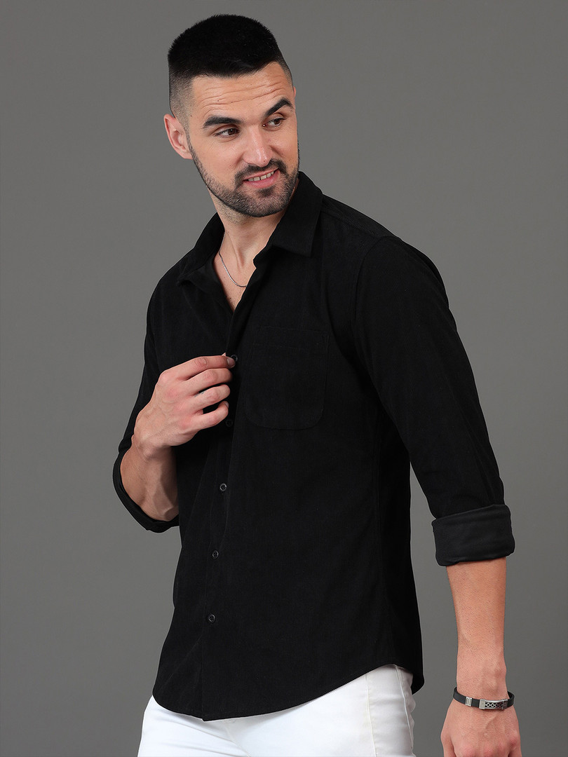 HERE&NOW Checked Spread Collar Cotton Slim Fit Casual Shirt