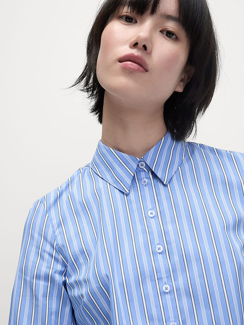 Marks & Spencer Women Relaxed Fit Spread Collar Geometric Printed Cotton Casual Shirt