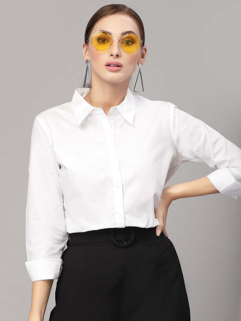 Shirt Style Quotient Women White Formal Shirt