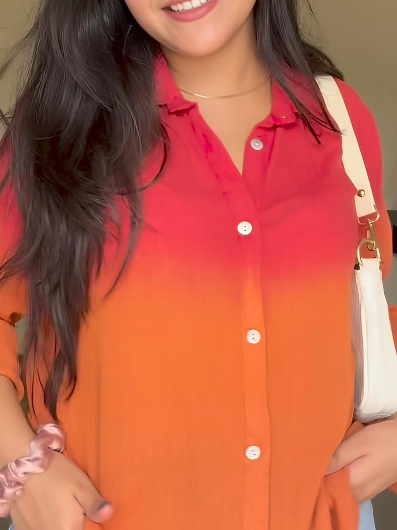 Maaesa Tie & Dyed Relaxed Fit Spread Collar Shirt