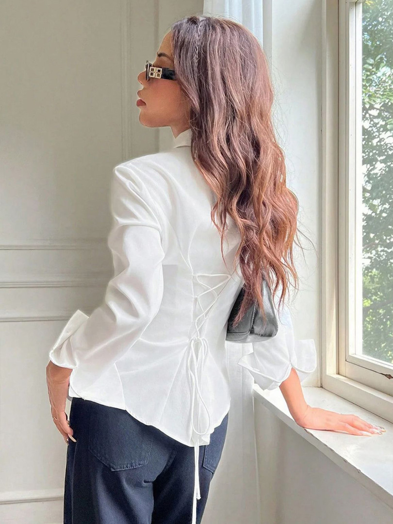 Shirt CORSICA Women Comfort Fit Solid Spread Collar Casual Shirt