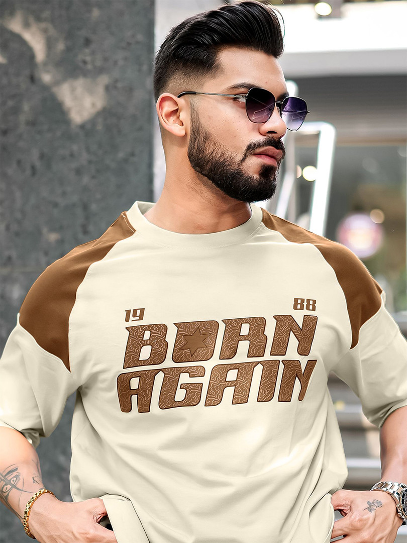T-shirt Maniac Typography Printed Round Neck Raglan Half Sleeve Cotton T-Shirt