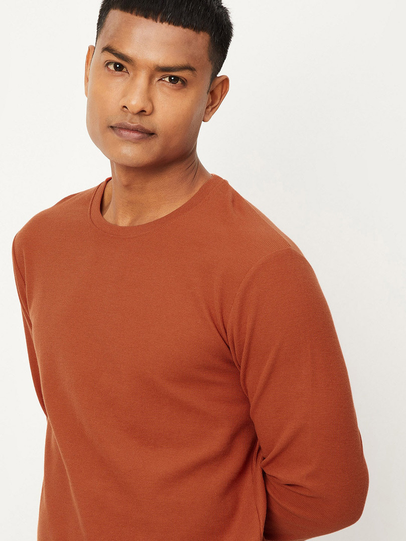 max Men Rust-Coral Lounge T-shirt
