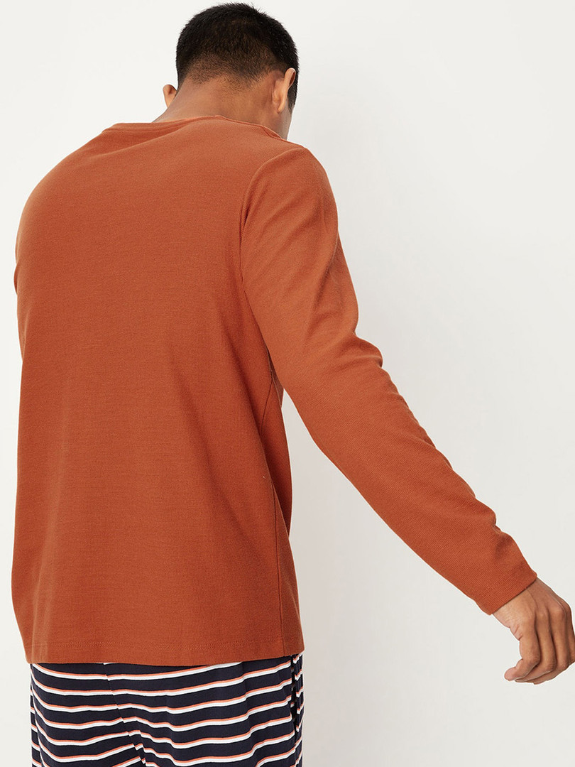 max Men Rust-Coral Lounge T-shirt
