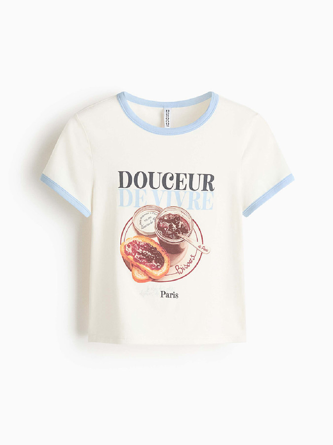 H&M Fitted Cotton T-Shirt
