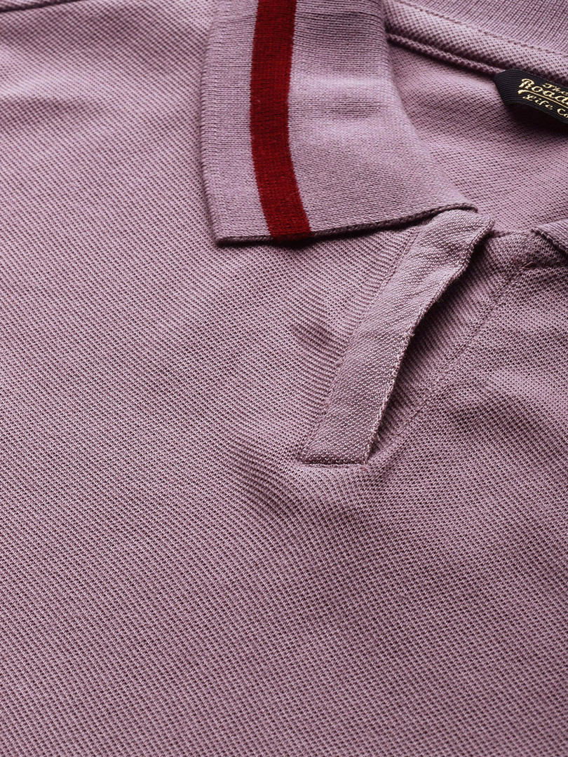 Roadster The Lifestyle Co Women Mauve Polo Collar T-shirt