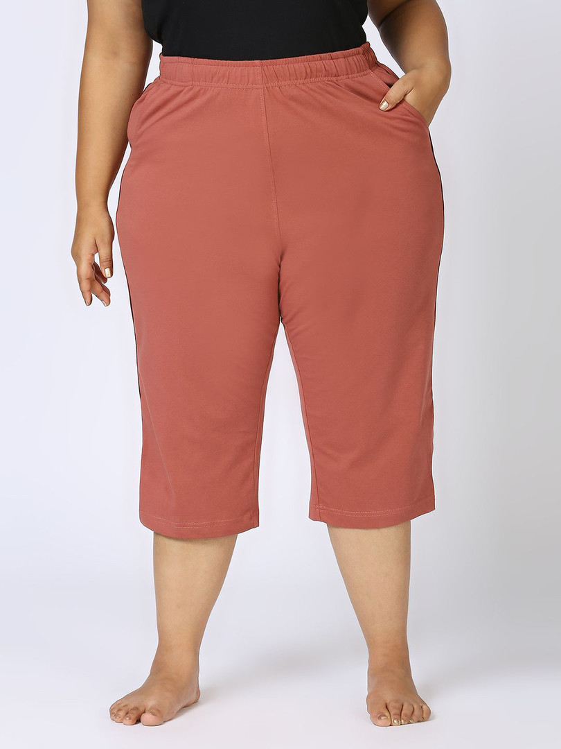 Vaishvik Women Plus Size Cotton Capris