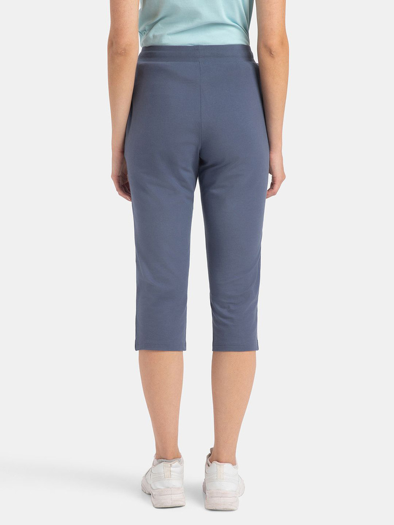 Jockey Super Combed Cotton Elastane Stretch Slim Fit Capri with Side Pockets - 1300