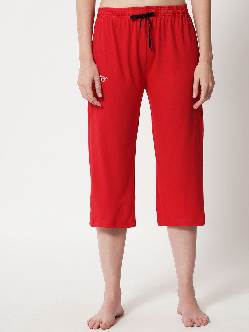FFLIRTYGO Women Pack Of 3 Mid Rise Cotton Capris