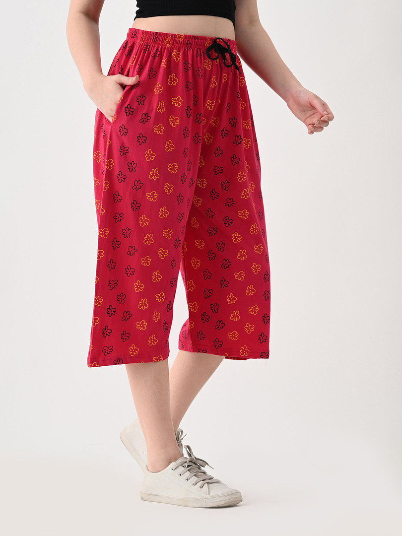 BAESD Women Pack Of 3 Printed Capris