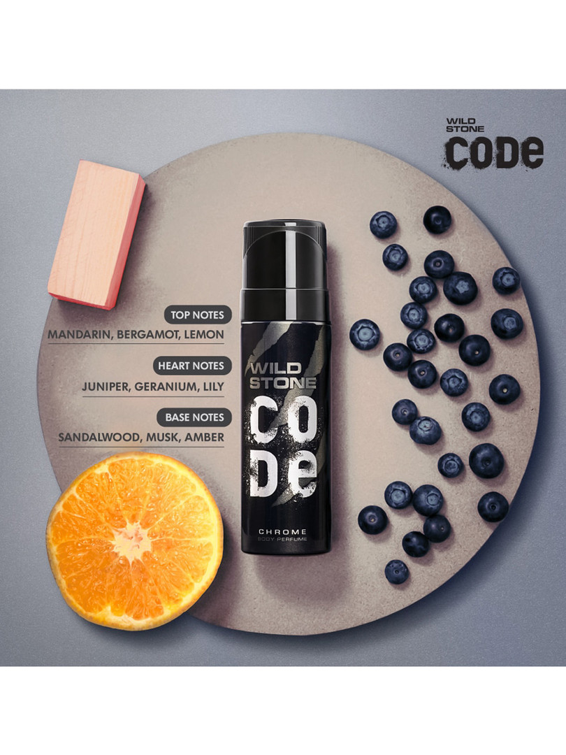 Wild stone code Men Long Lasting No Gas Code Chrome Perfume Body Deodorant - 150 ml