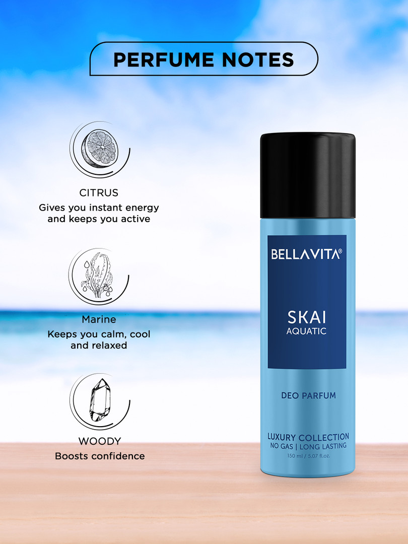 Bella Vita Organic Men Skai Aquatic Long-Lasting Body Parfum - 150 ml