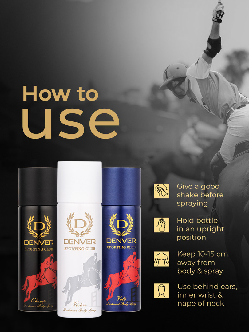Denver Men Set Of 3 SRK Autograph Sporting Club Deodorants - 50ml Each