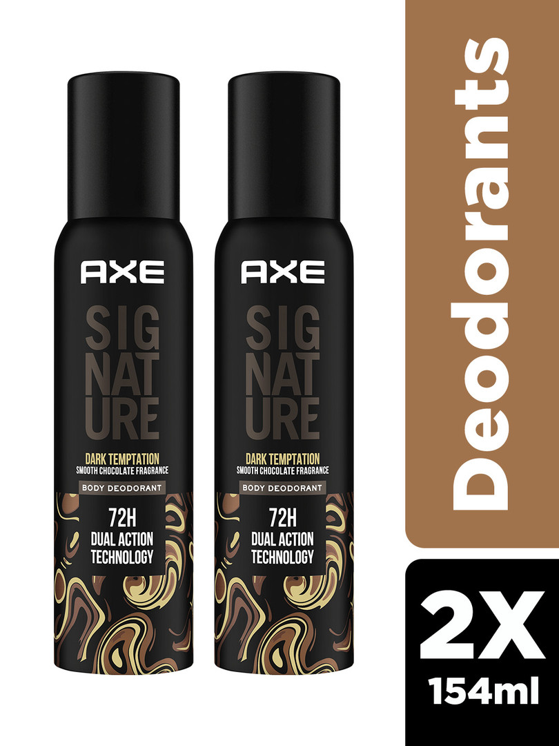 AXE Pack of 2 Signature Dark Temptation Body Spray For Men - 154ml Each