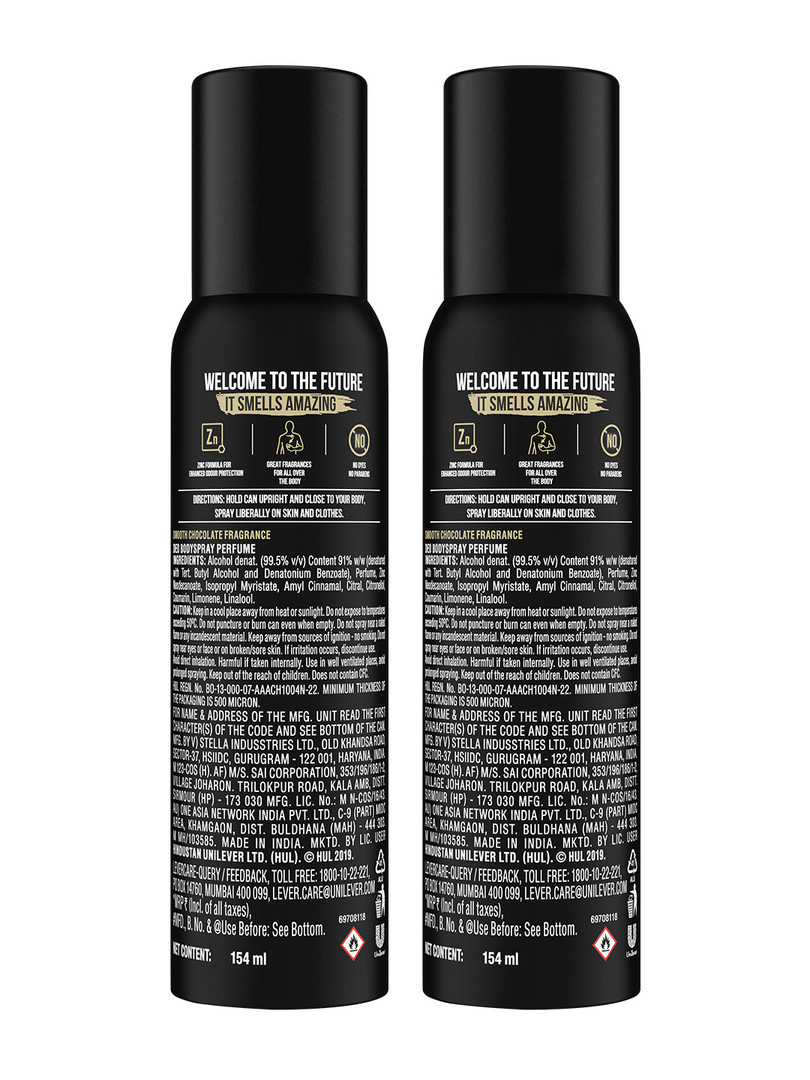 AXE Pack of 2 Signature Dark Temptation Body Spray For Men - 154ml Each