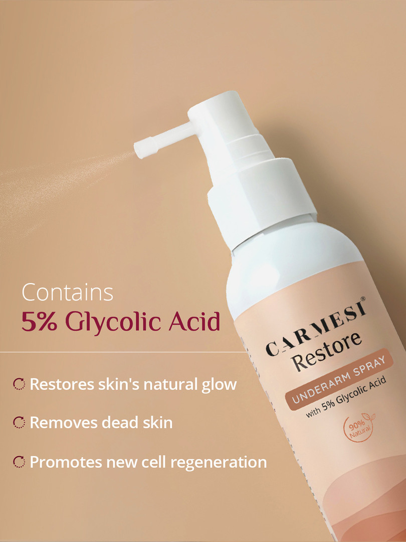 CARMESI Restore Underarm Spray With 5% Glycolic Acid- 120 ml