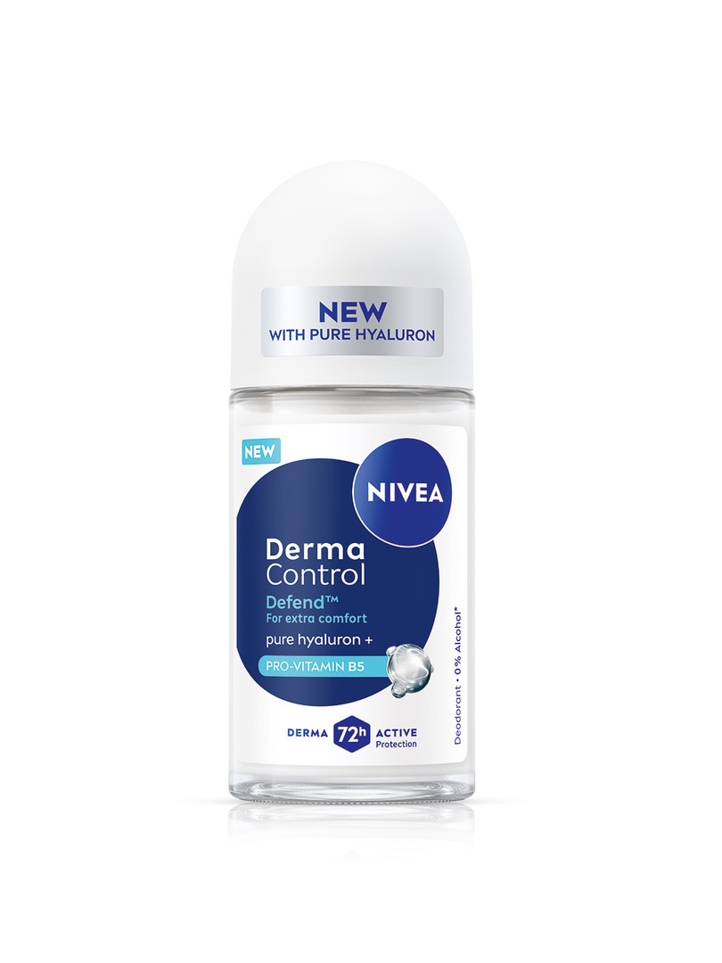 Nivea Women Derma Control Defend Underarm Roll-On with Hyaluron & Pro-Vitamin B5 - 50 ml