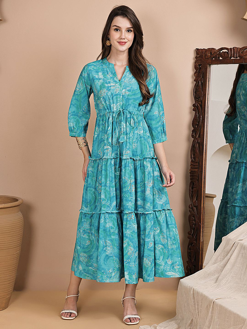 Turquoise Blue / White