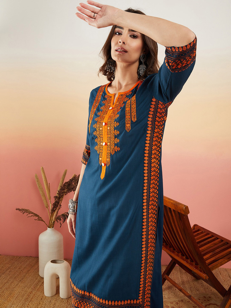 Navy Blue / Orange