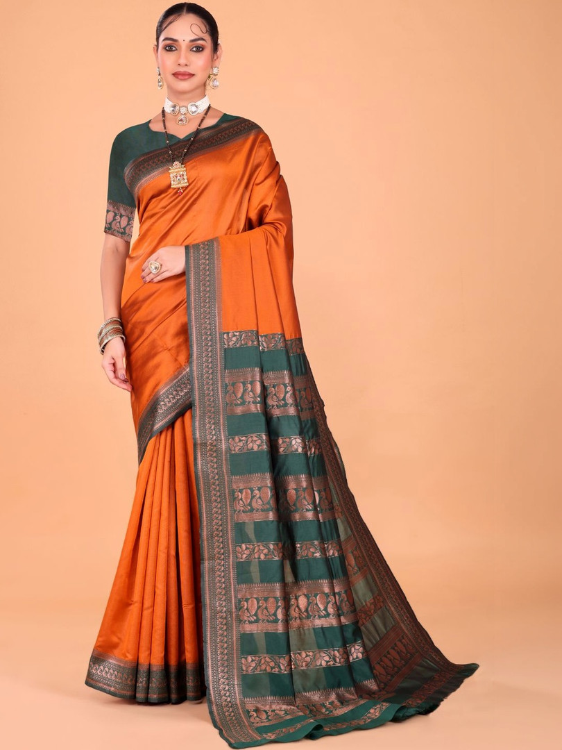 KALINI Woven Design Zari Art Silk Banarasi Saree