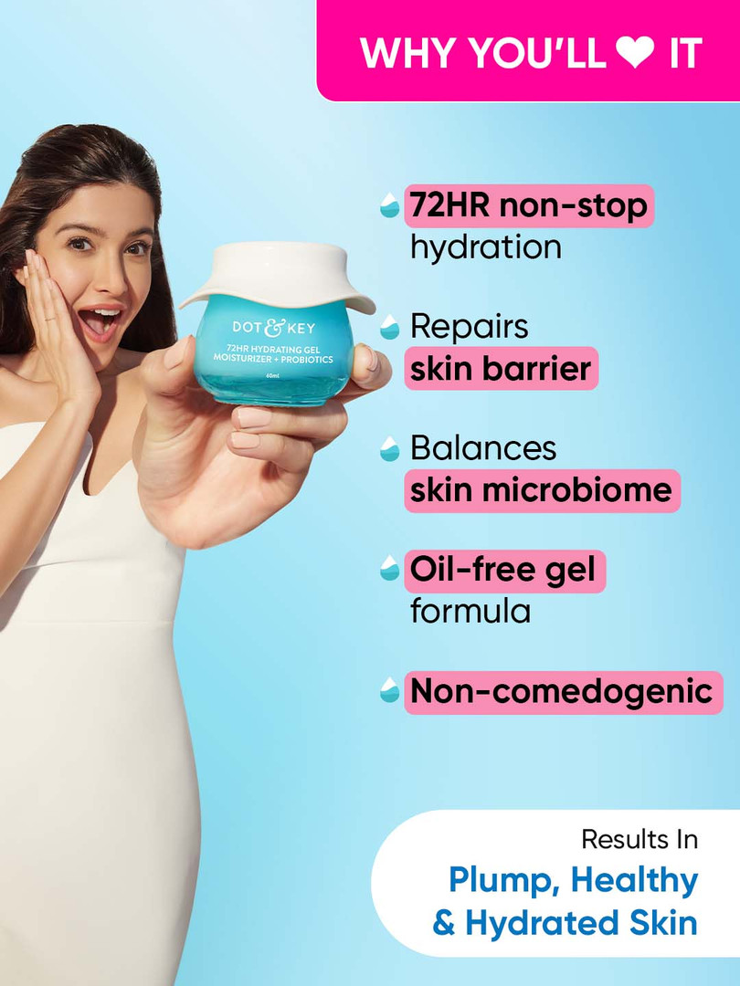 DOT & KEY 72Hr Hydrating Probiotics Oil-Free Gel Moisturizer with Hyaluronic Acid - 25ml