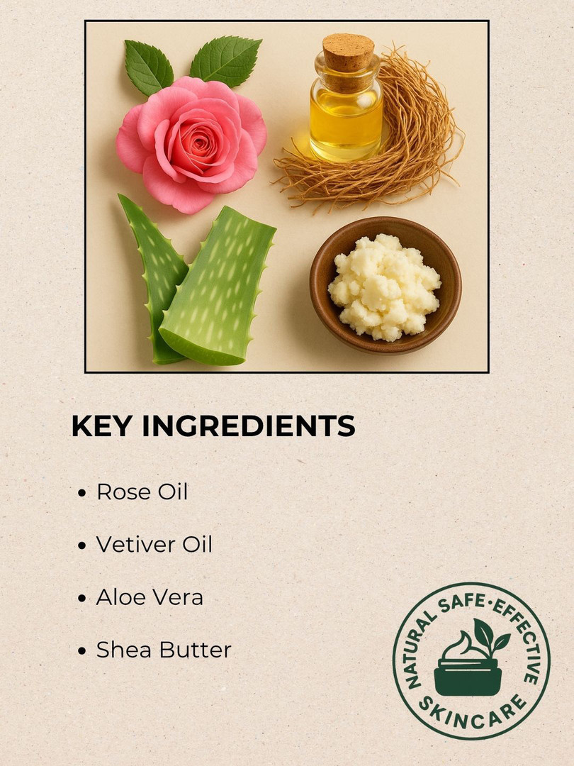 SHAT PRATISHAT Moisturizing Face Cream With Rose & Vetiver - 100 g