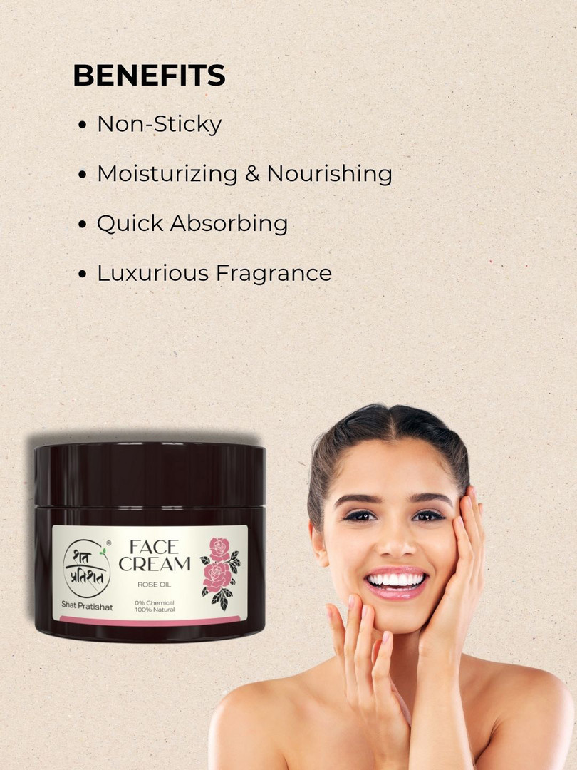 SHAT PRATISHAT Moisturizing Face Cream With Rose & Vetiver - 100 g