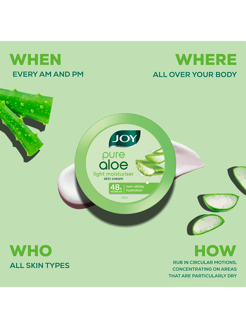 JOY Pure Aloe Multi Benefit Aloe Vera Face Moisturising Cream -200 ml