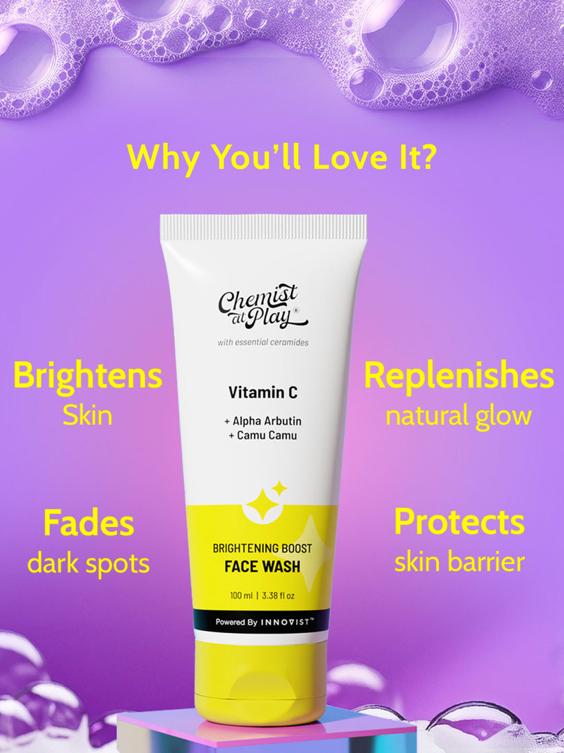 Chemist at Play Vitamin C Brightening Boost Face Wash with Alpha Abrutin - 100 ml