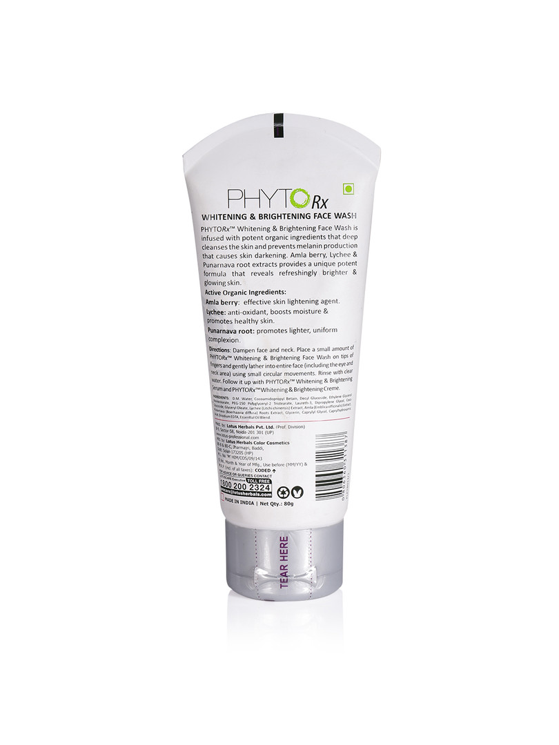Lotus Herbals Professional Phyto-Rx Whitening & Brightening Face Wash 80 g