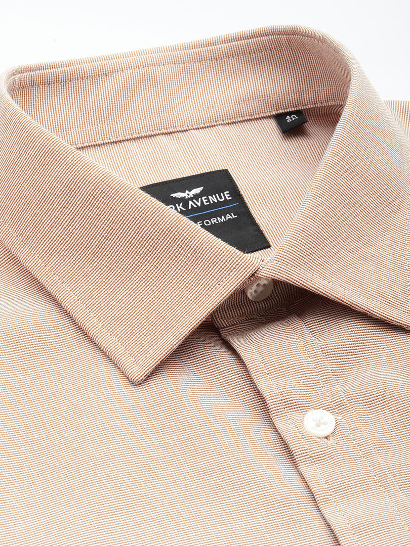 Park Avenue Self Design Textured Slim Fit Opaque Easy Care Formal Shirt