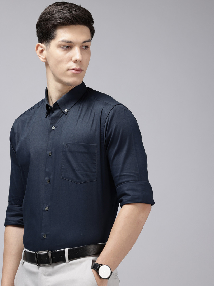 Arrow Manhattan Slim Fit Button-Down Collar Pure Cotton Formal Shirt