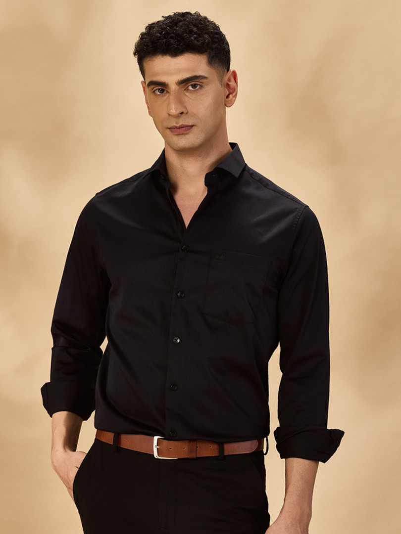 formal-shirt Aldeno Comfort Opaque Satin Formal Regular Fit Shirt