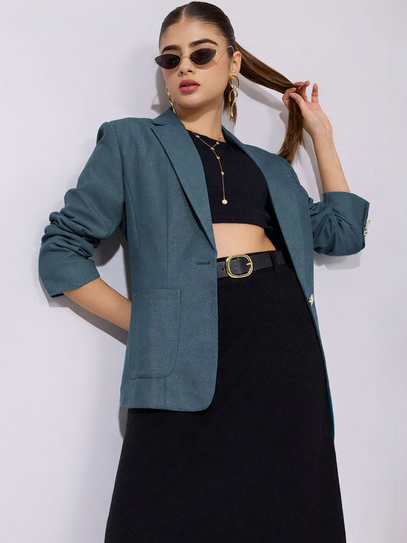 SHOWOFFFF Notched Lapel Single-Breasted Formal Blazers