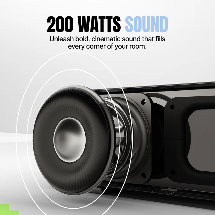 Mivi Fort Sonic 200 Soundbar, 2.1 Channel, Multi-Input and EQ Mod...more