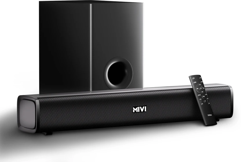 Mivi Fort Sonic 150 Soundbar, 2.1 Channel, Multi-Input & EQ Modes...more