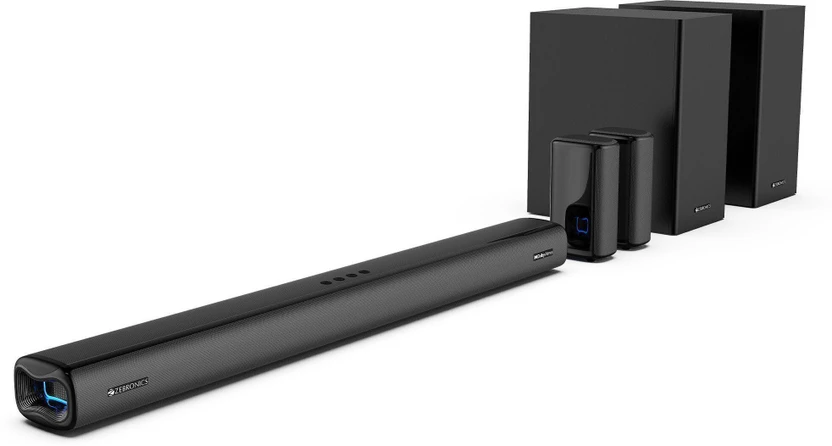 ZEBRONICS Juke BAR 9850 Dolby Atmos Dual Wireless (Subwoofer + Sa...more
