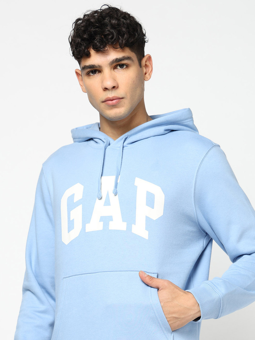 NOBERO Men Graphic Regular Fit Hooded Sweatshirt