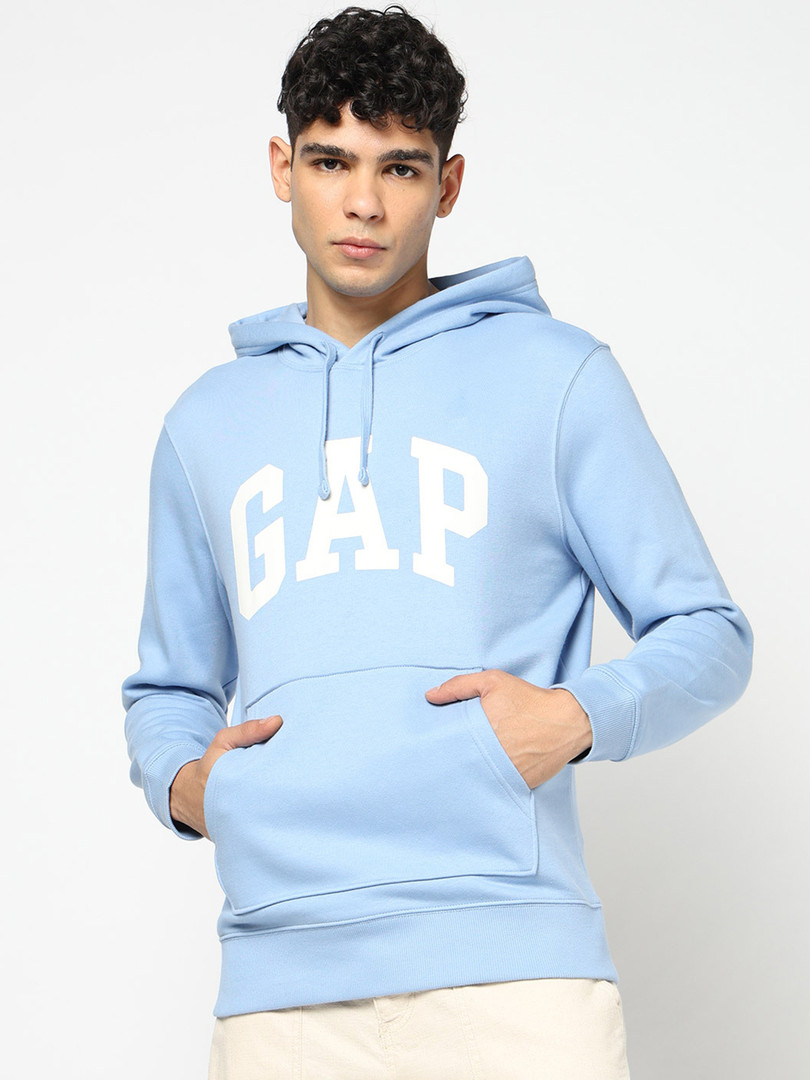 NOBERO Men Graphic Regular Fit Hooded Sweatshirt