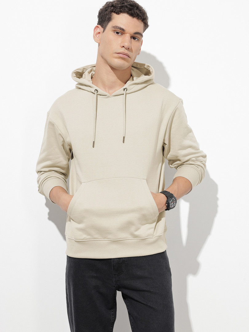 Roadster The Life Co. Hooded Relaxed Fit Sweatshirt