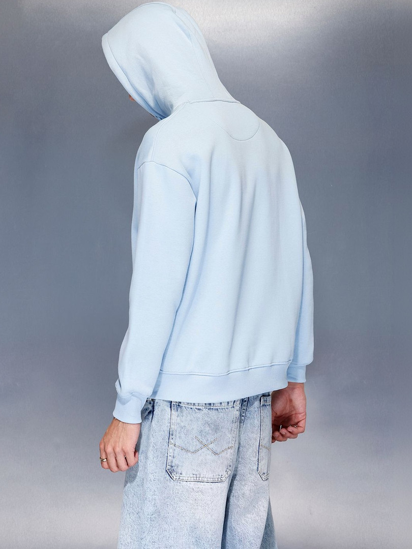 WROGN Men Printed Hooded Sweatshirt