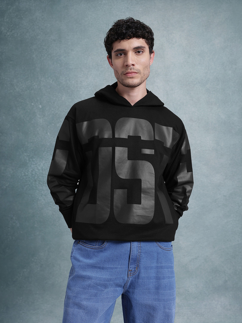 Roadster The Lifestyle Co. Men Printed Hooded Sweatshirt