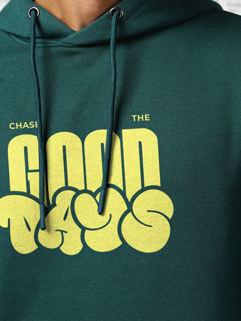 NOBERO Men Printed Hooded Sweatshirt