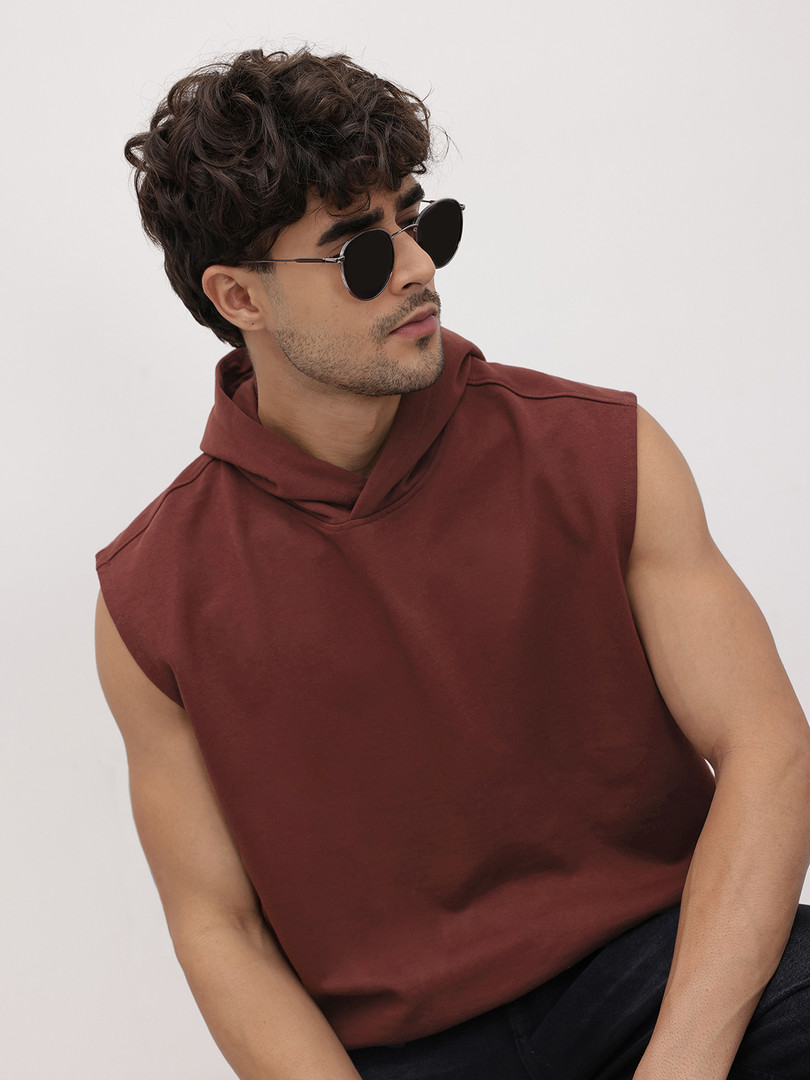 hoodies Roadster The Life Co. Hooded Sleeveless Sweatshirt
