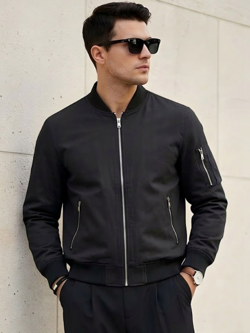 MIA FASHION Men Lightweight Cycling Biker Jacket
